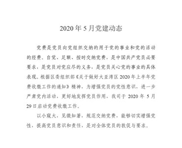 2020年5月党建动态